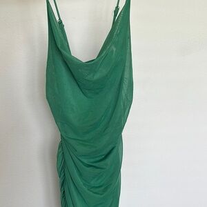 Green Cowl Neck Dress
